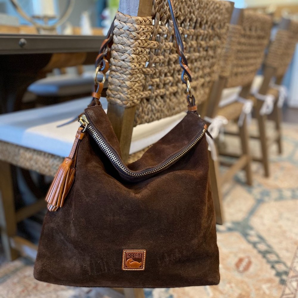 Suede Dooney & Bourke Hobo Shoulder Bag